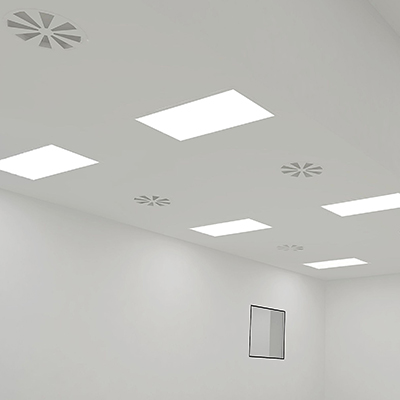 ALLUMINUM Walkable ceiling for cleanrooms